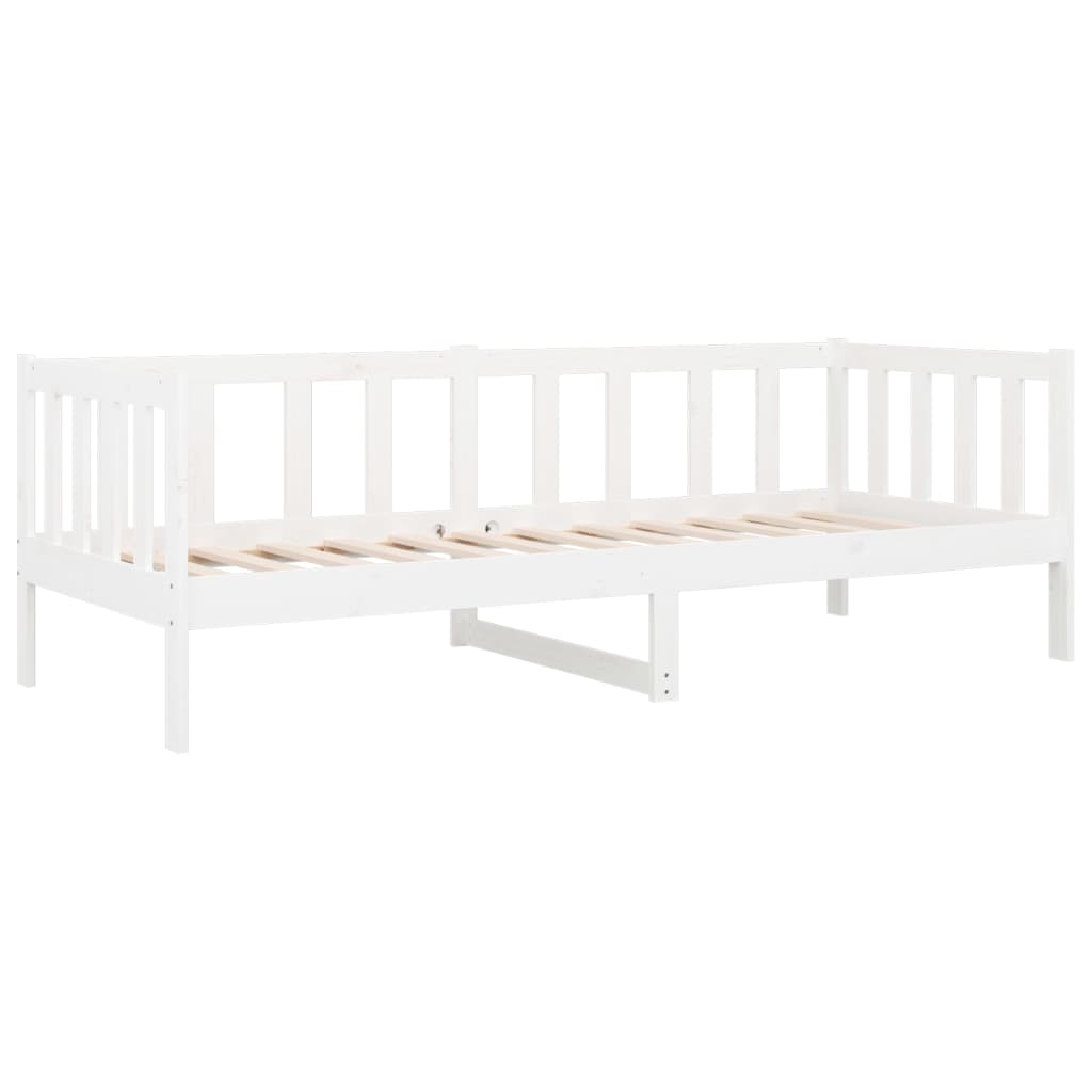 vidaXL Day Bed without Mattress White 90x190 cm Single Solid Wood Pine