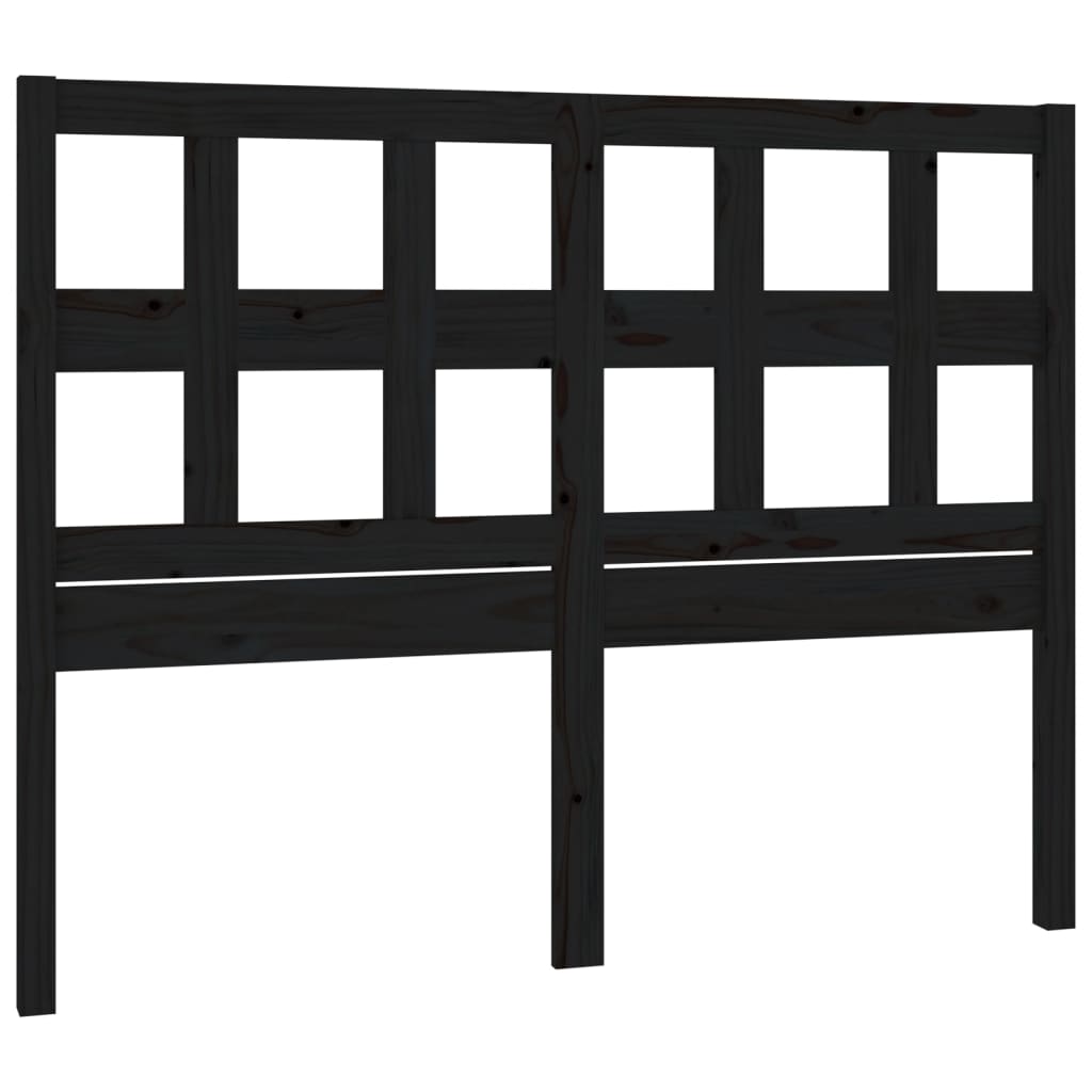 vidaXL Bed Headboard Black 185.5x4x100 cm Solid Wood Pine