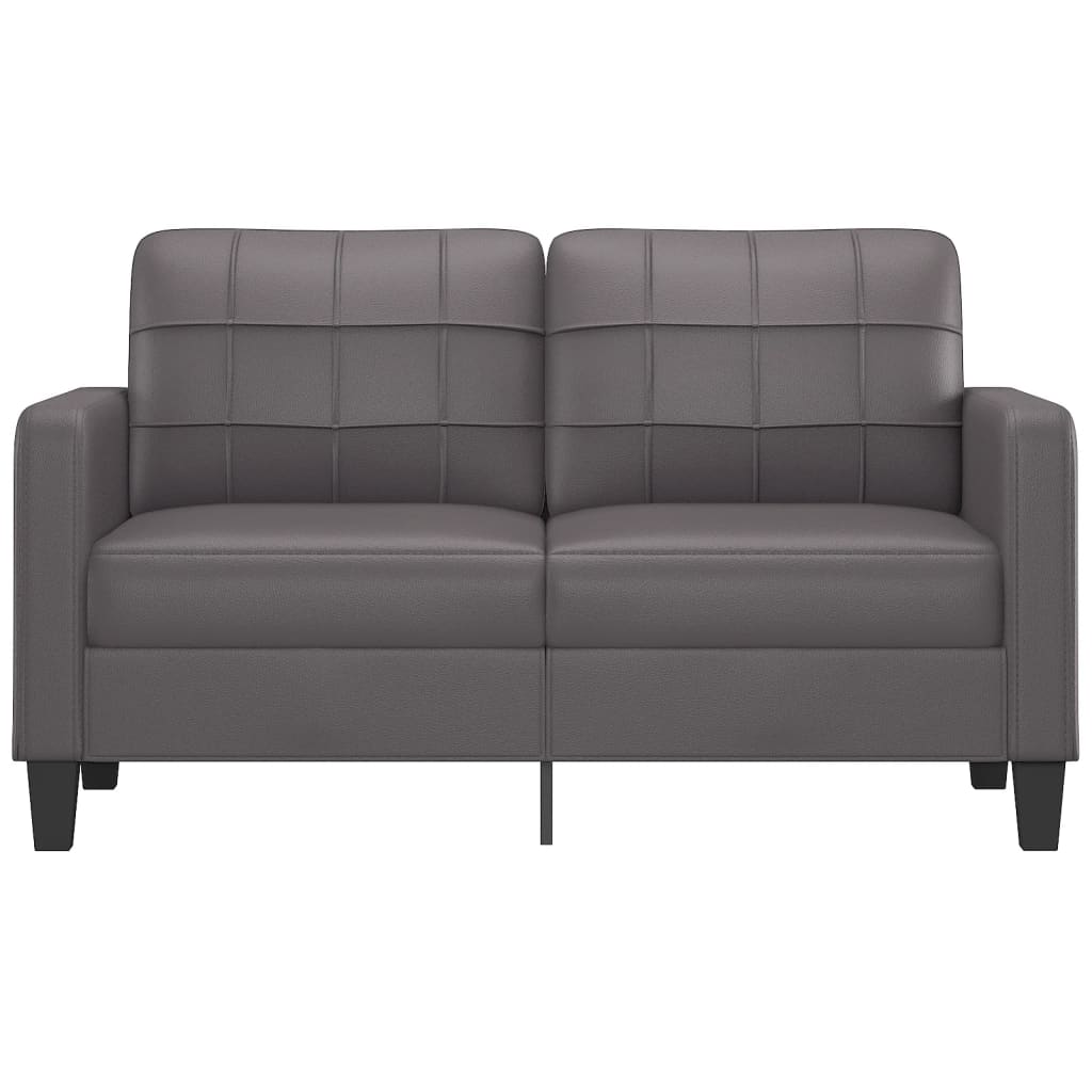 vidaXL 2-Seater Sofa Grey 140 cm Faux Leather