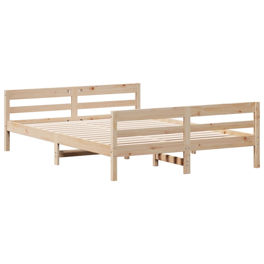 vidaXL Bed Frame without Mattress 140x200 cm Solid Wood Pine