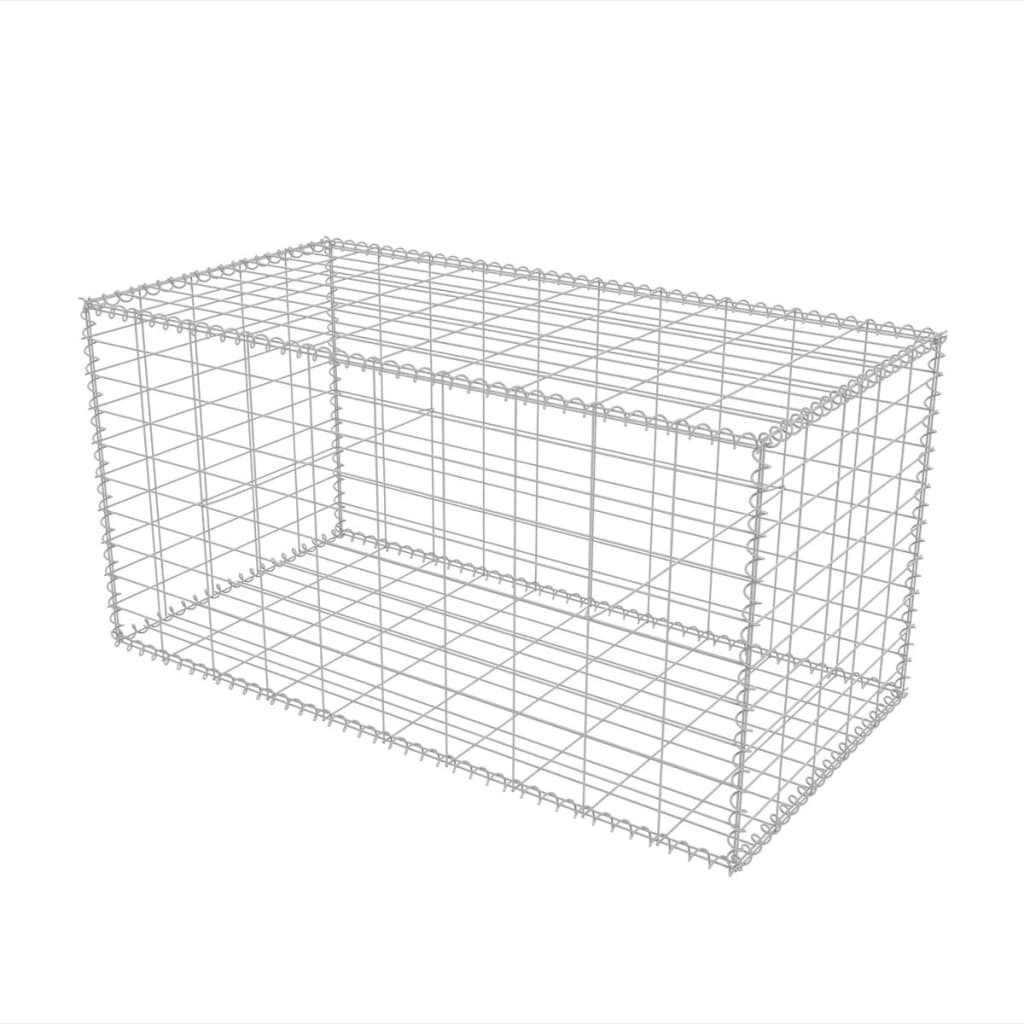 vidaXL Gabion Basket Galvanised Steel 100x50x50 cm