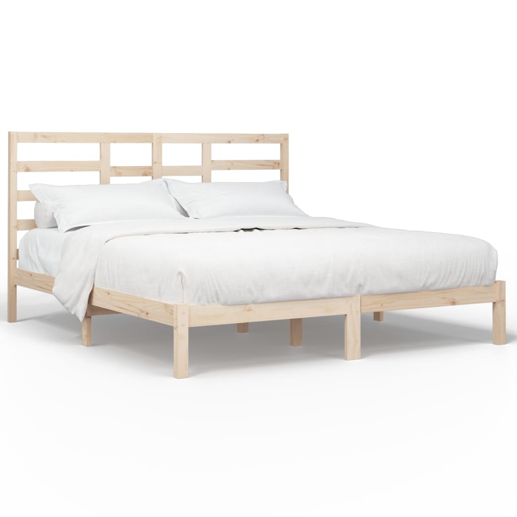 vidaXL Bed Frame without Mattress Solid Wood 180x200 cm Super King