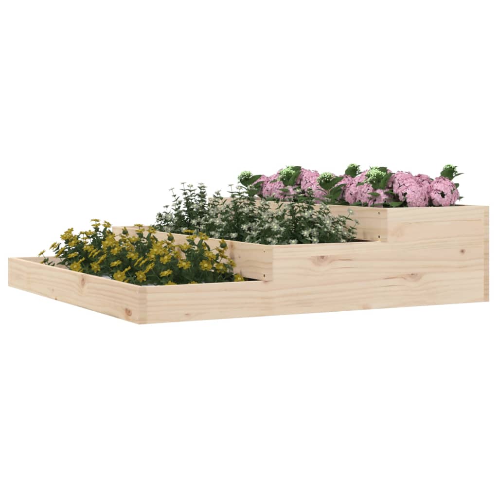 vidaXL Planter 107x107x27 cm Solid Wood Pine