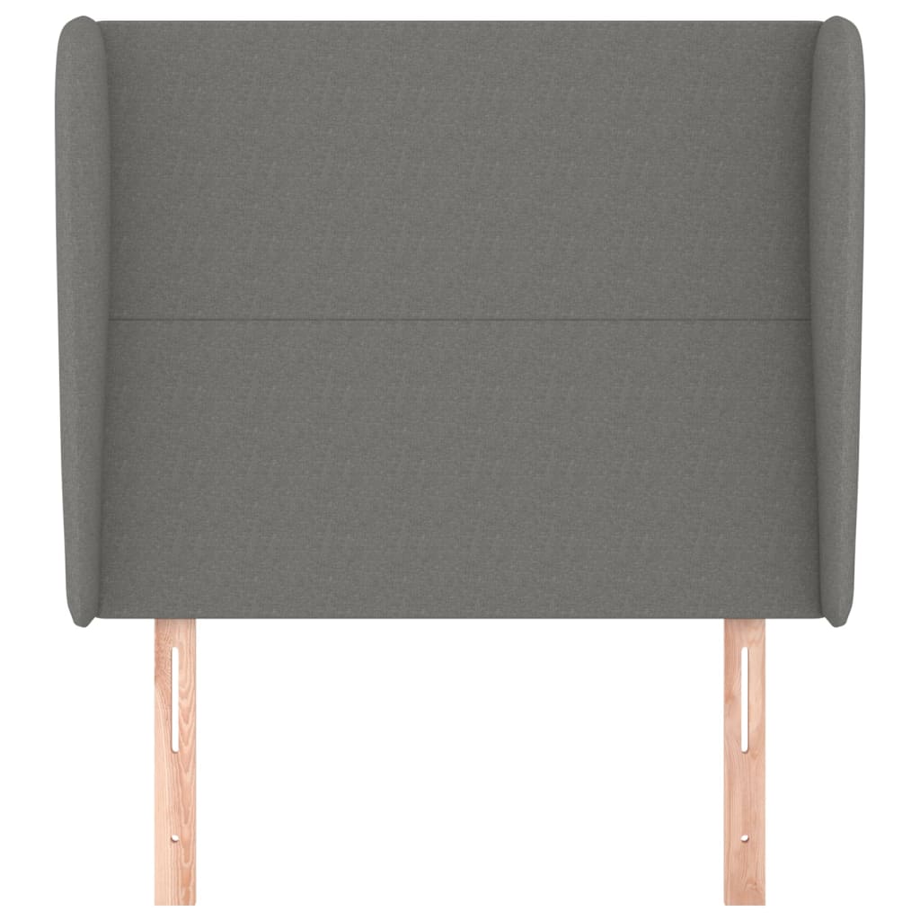 vidaXL Headboard with Ears Dark Grey 103 cm Fabric