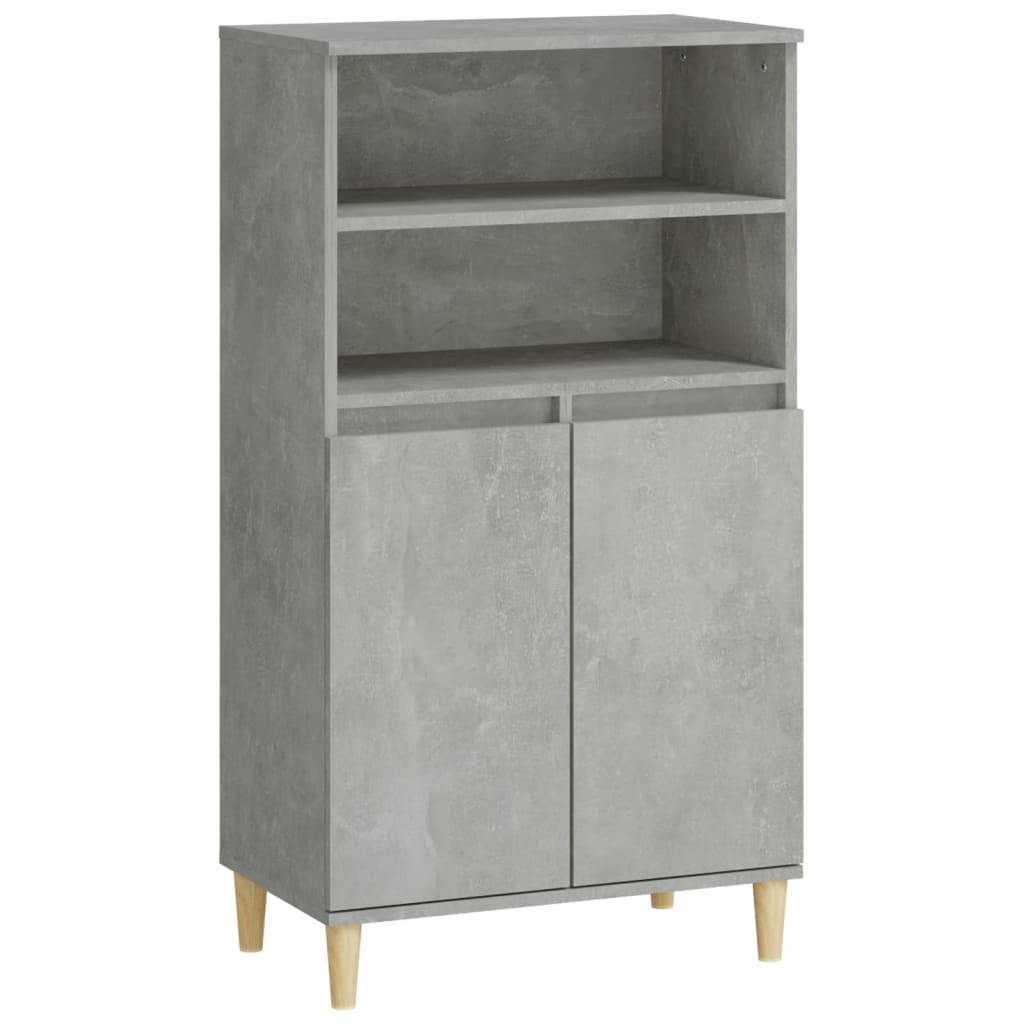 vidaXL Highboard Concrete Grey 60x36x110 cm Engineered Wood