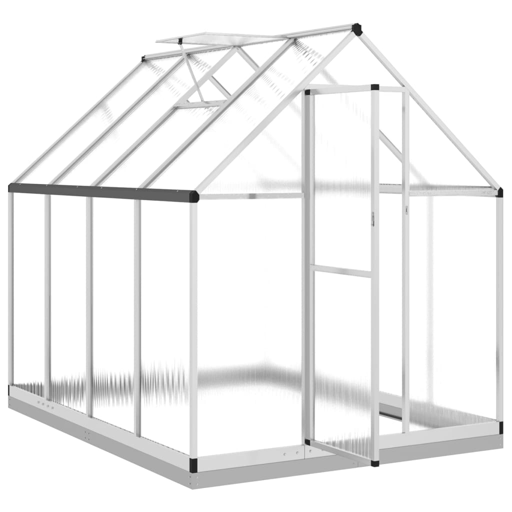 vidaXL Greenhouse with Base Frame Silver 224x169x202 cm Aluminium