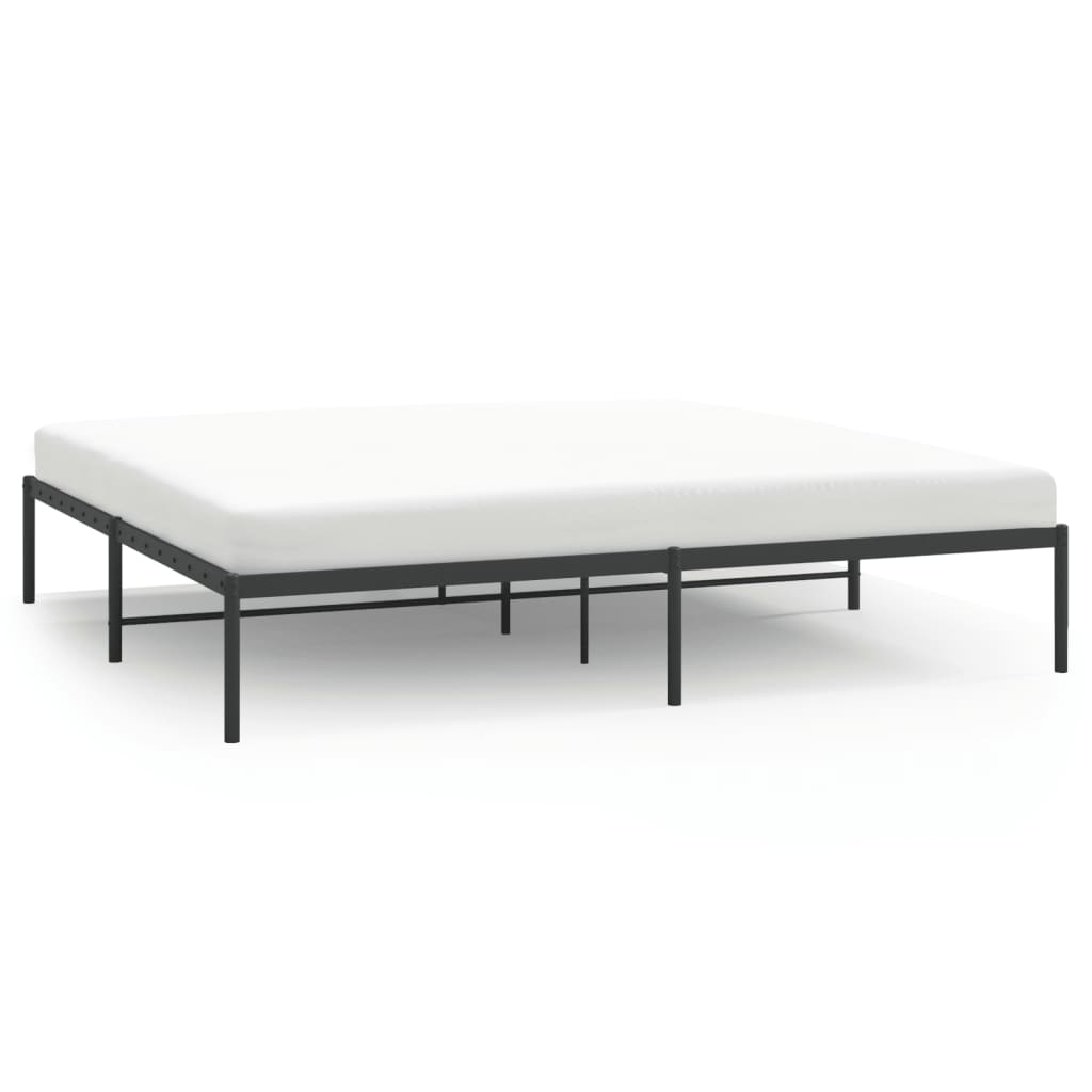 vidaXL Metal Bed Frame without Mattress Black 183x213 cm