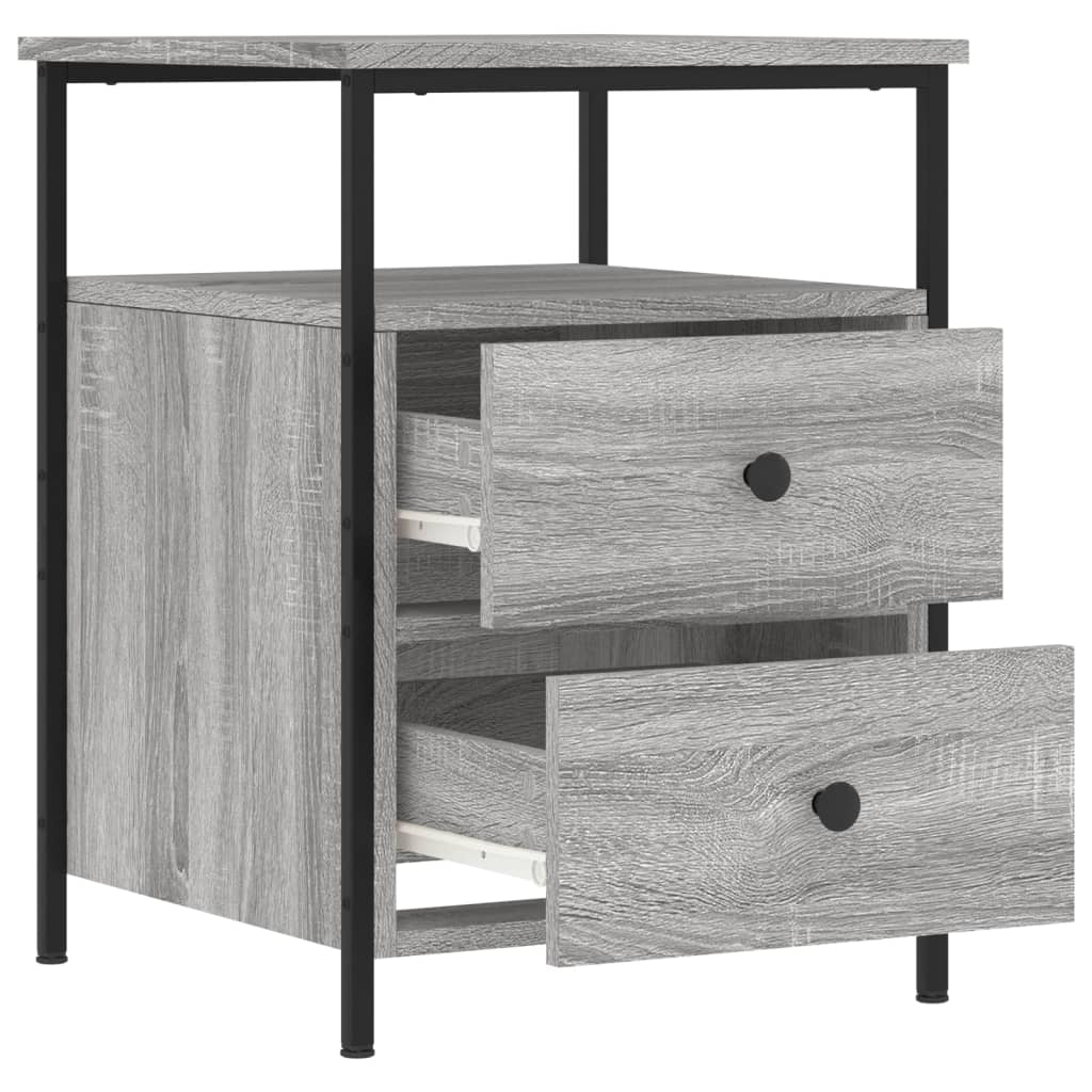 vidaXL Bedside Cabinets 2 pcs Grey Sonoma 44x45x60 cm Engineered Wood