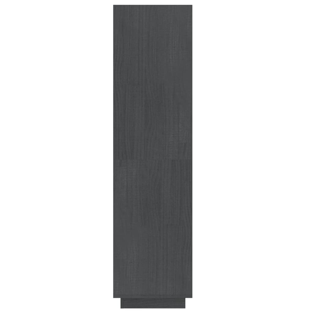 vidaXL Book Cabinet/Room Divider Grey 60x35x135 cm Solid Pinewood