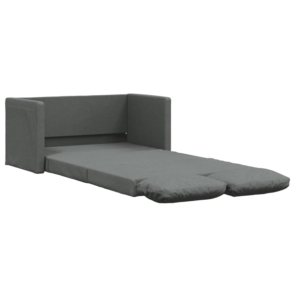 vidaXL Floor Sofa Bed 2-in-1 Dark Grey 112x174x55 cm Fabric