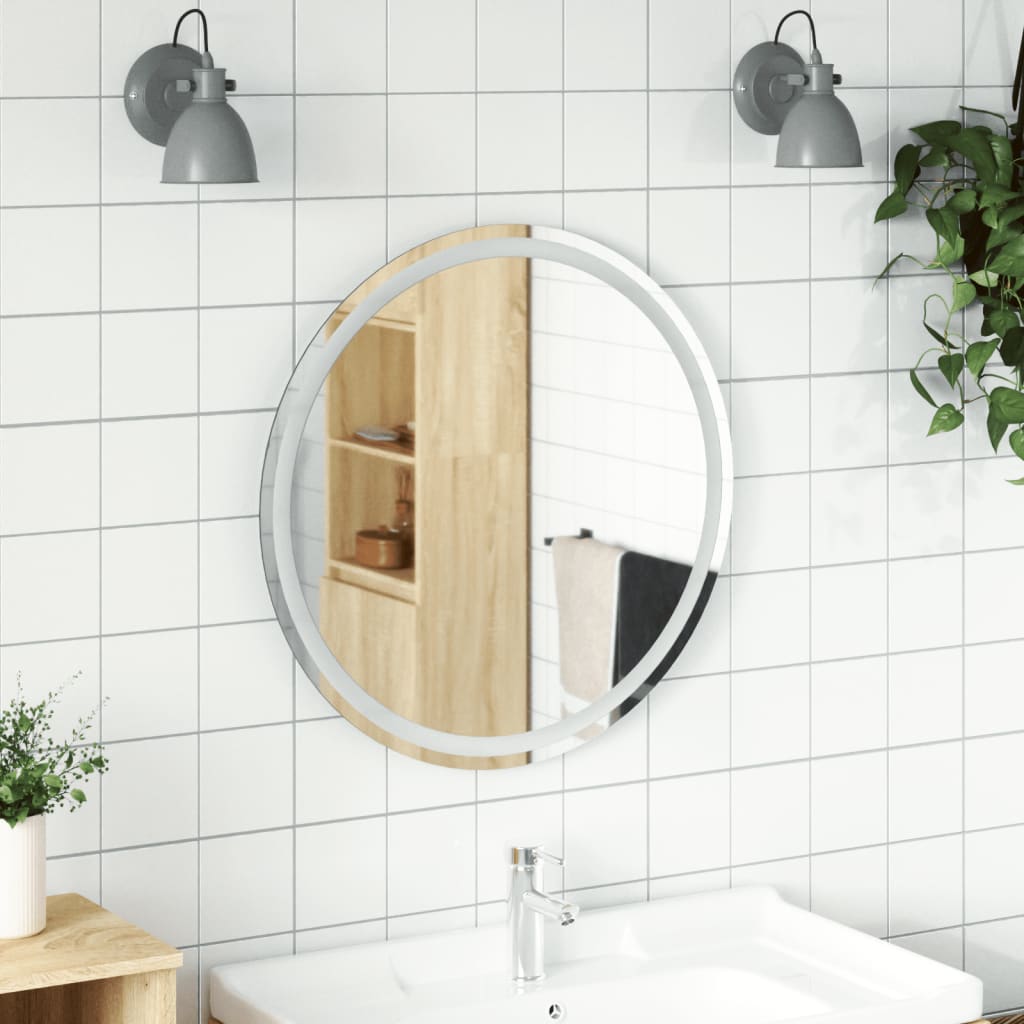 vidaXL LED Bathroom Mirror 70 cm Round