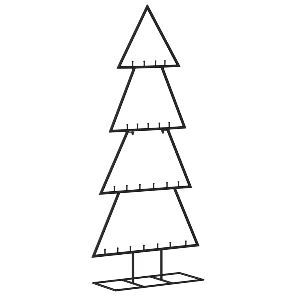 vidaXL Metal Christmas Tree for Decoration Black 125 cm