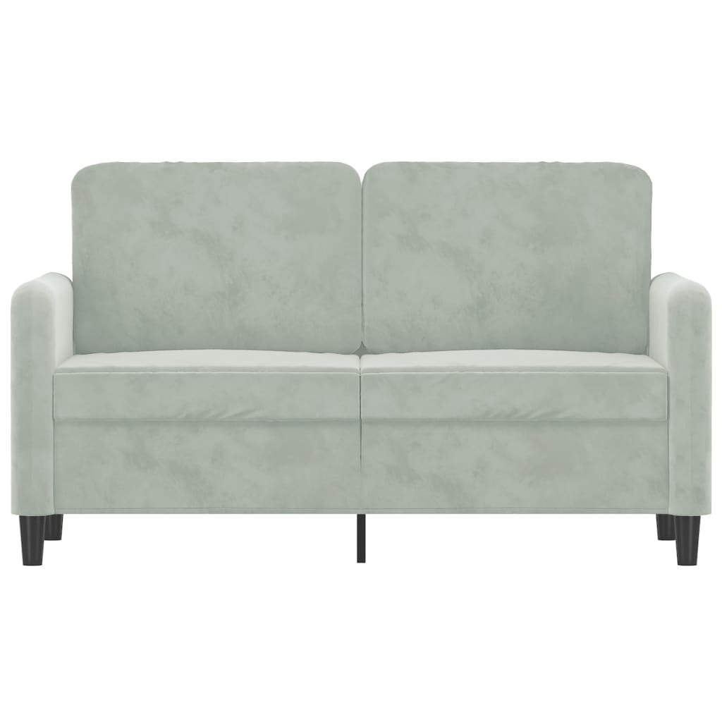 vidaXL 2-Seater Sofa Light Grey 120 cm Velvet