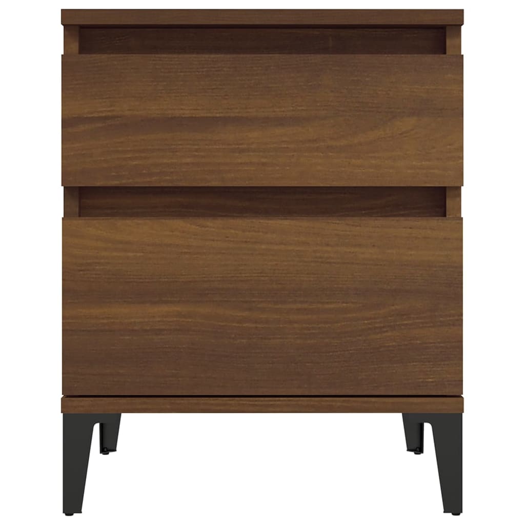 vidaXL Bedside Cabinets 2 pcs Brown Oak 40x35x50 cm