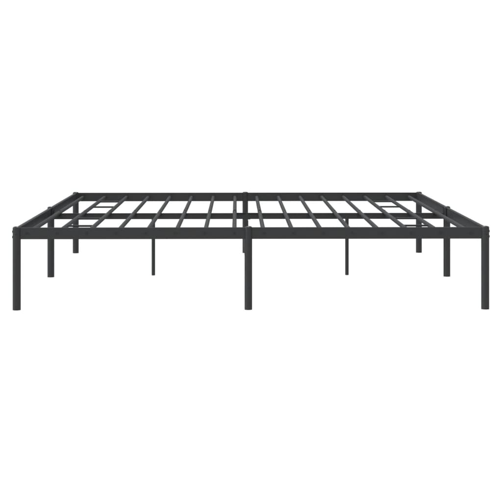 vidaXL Metal Bed Frame without Mattress Black 183x213 cm