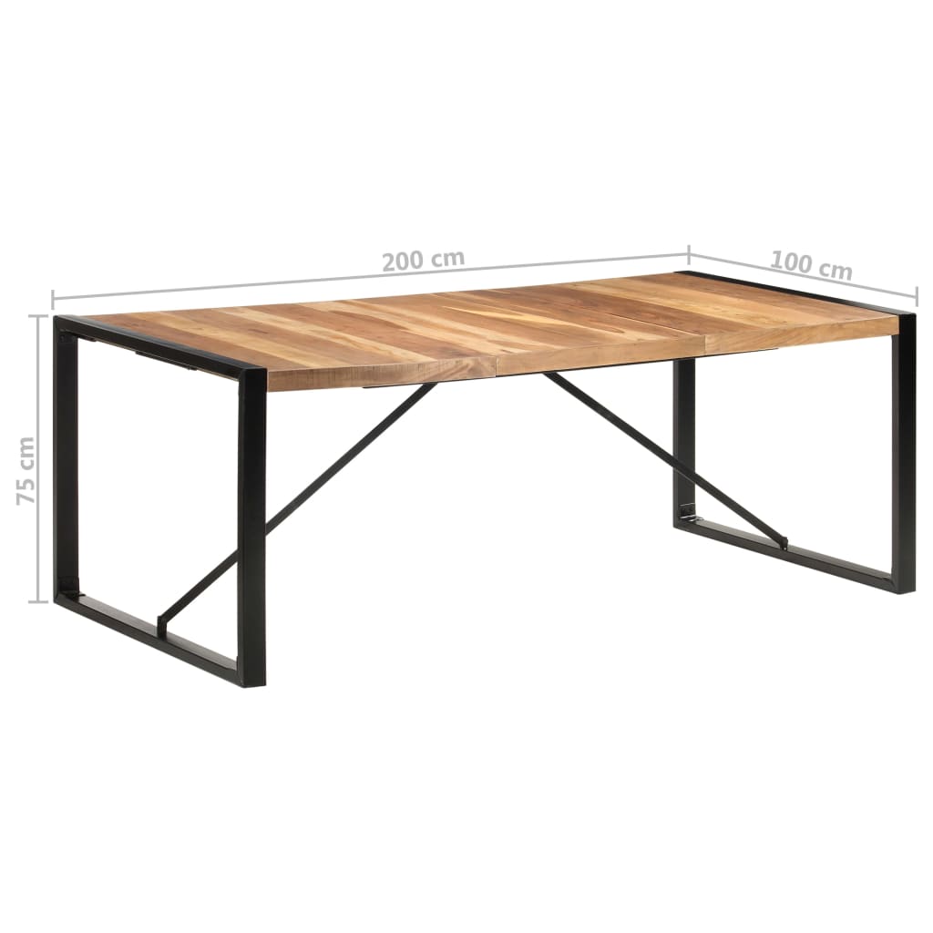 vidaXL Dining Table 200x100x75 cm Solid Wood