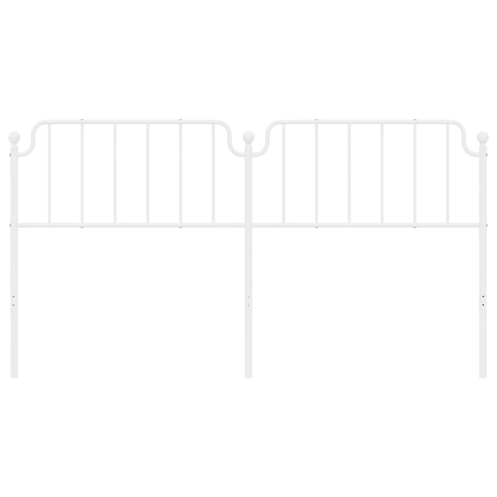 vidaXL Metal Headboard White 180 cm