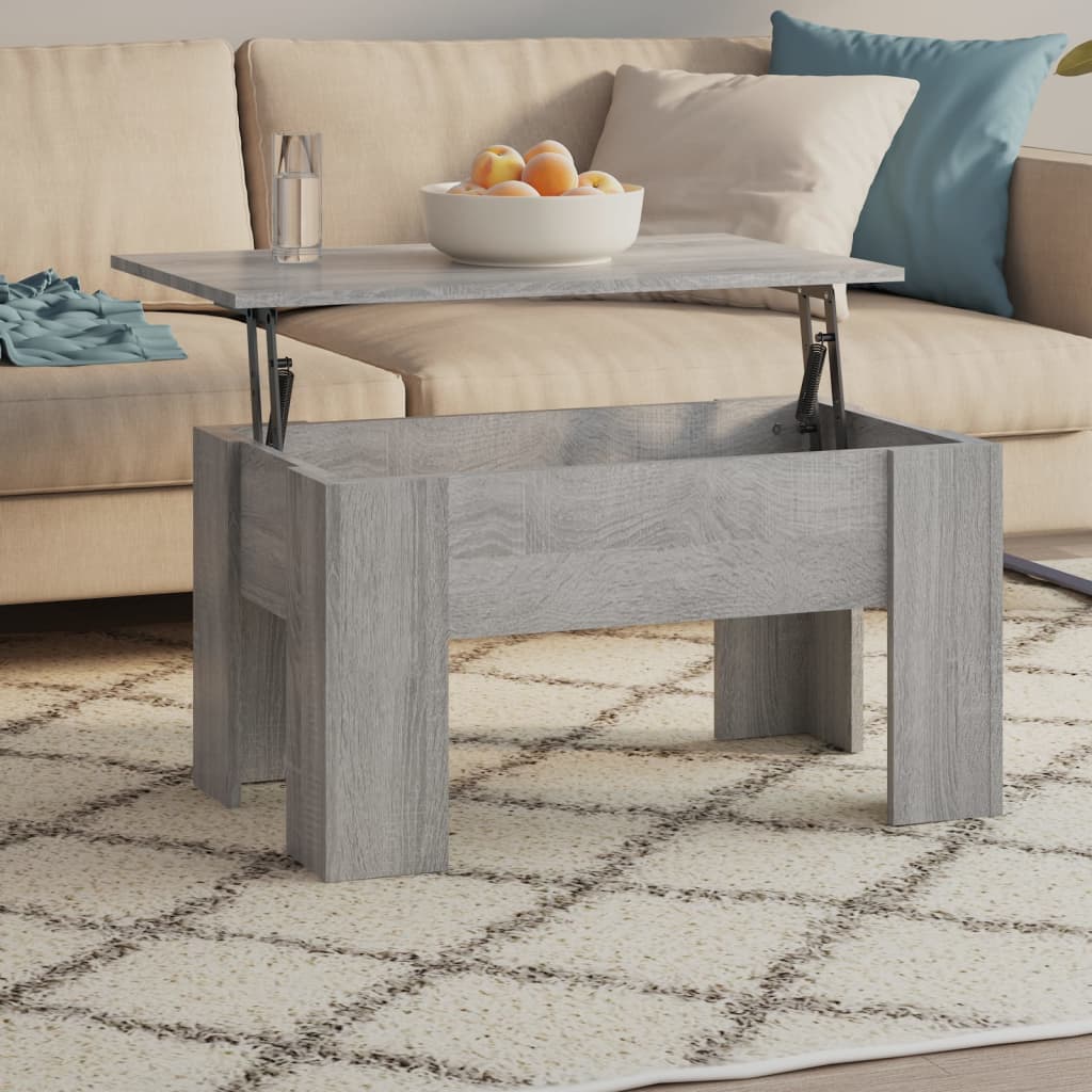 vidaXL Coffee Table Grey Sonoma 79x49x41 cm Engineered Wood