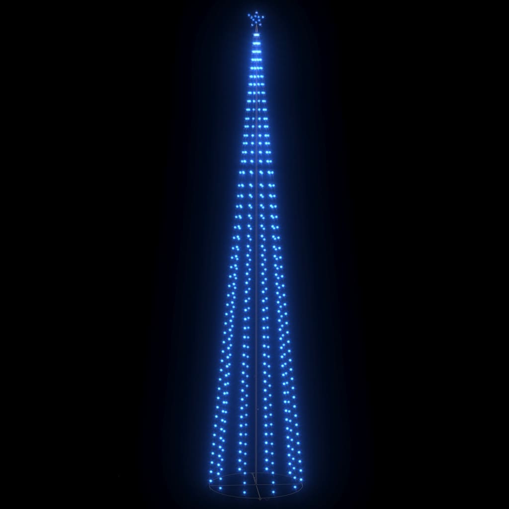 vidaXL Christmas Cone Tree Blue 732 LEDs 160x500 cm