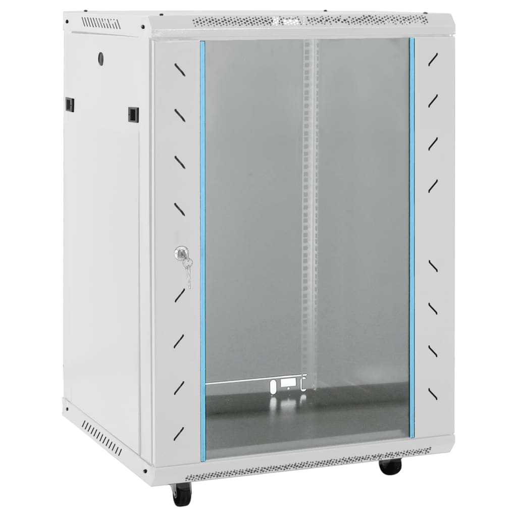 vidaXL 15U Network Cabinet 19" IP20 Grey 53x40x80 cm