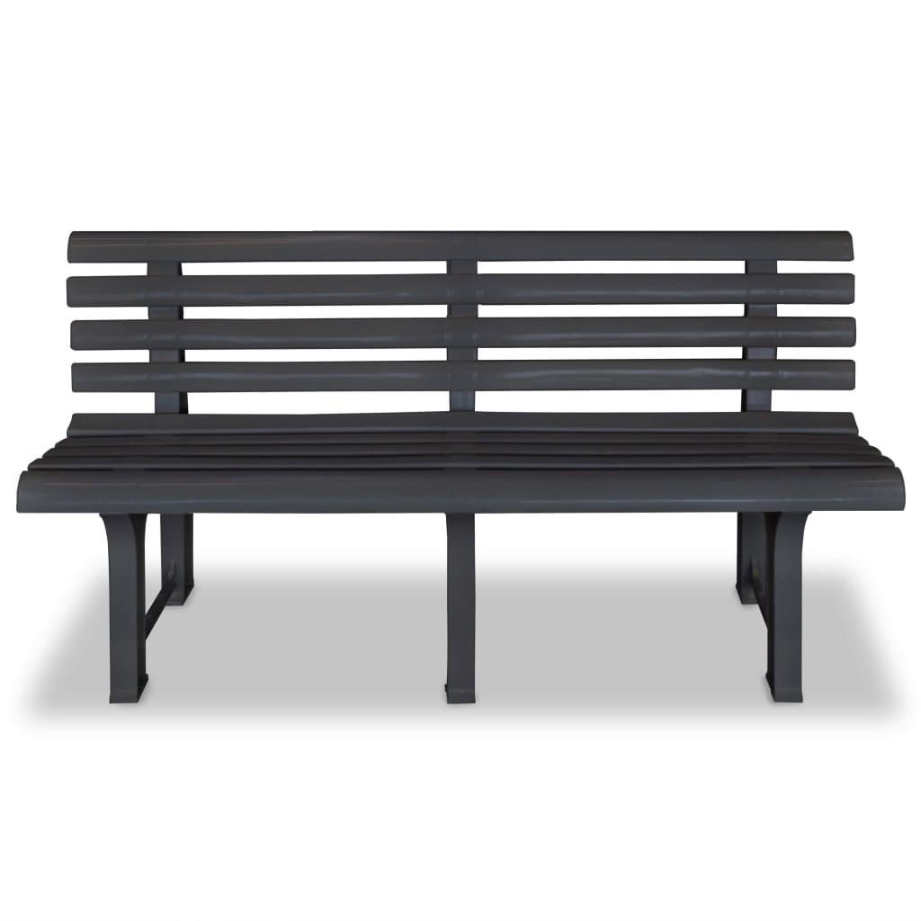 vidaXL Garden Bench 145.5 cm Plastic Anthracite