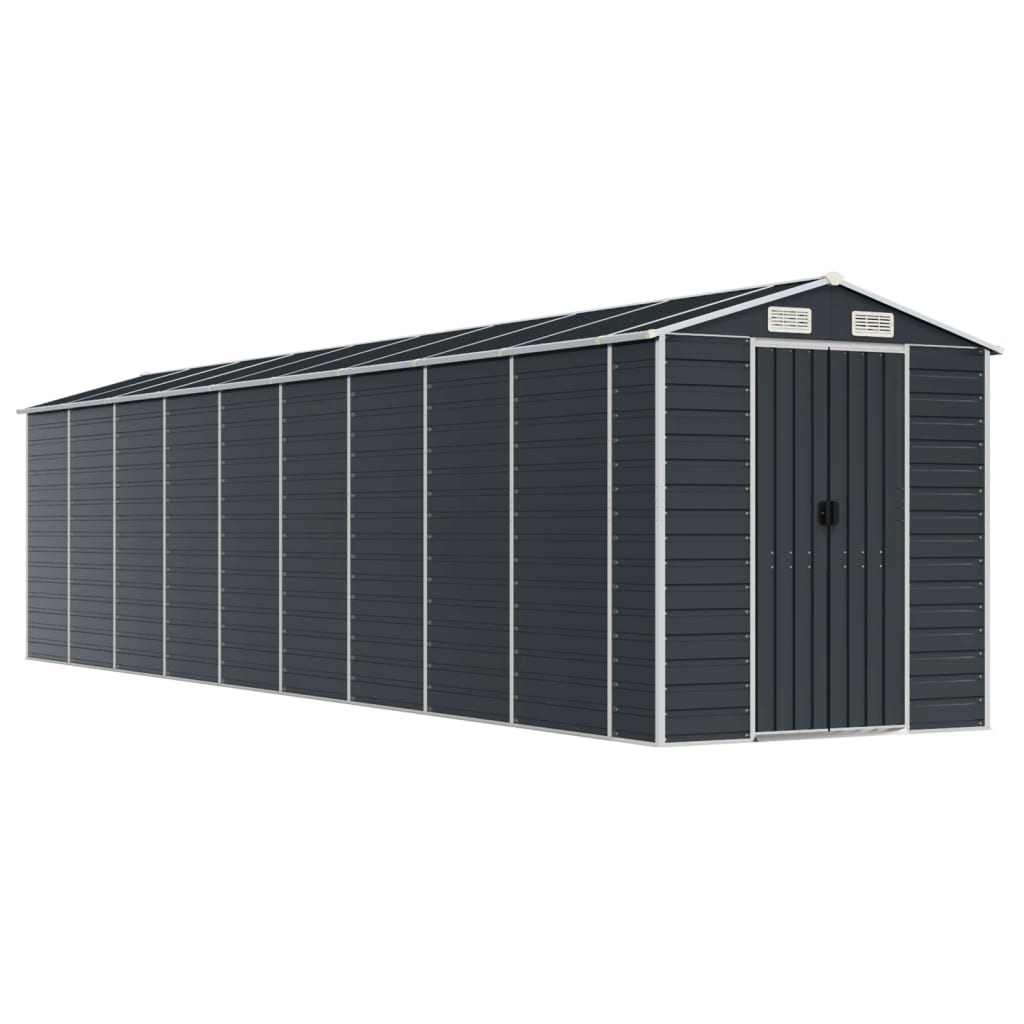 vidaXL Garden Shed Anthracite 191x810x198 cm Galvanised Steel