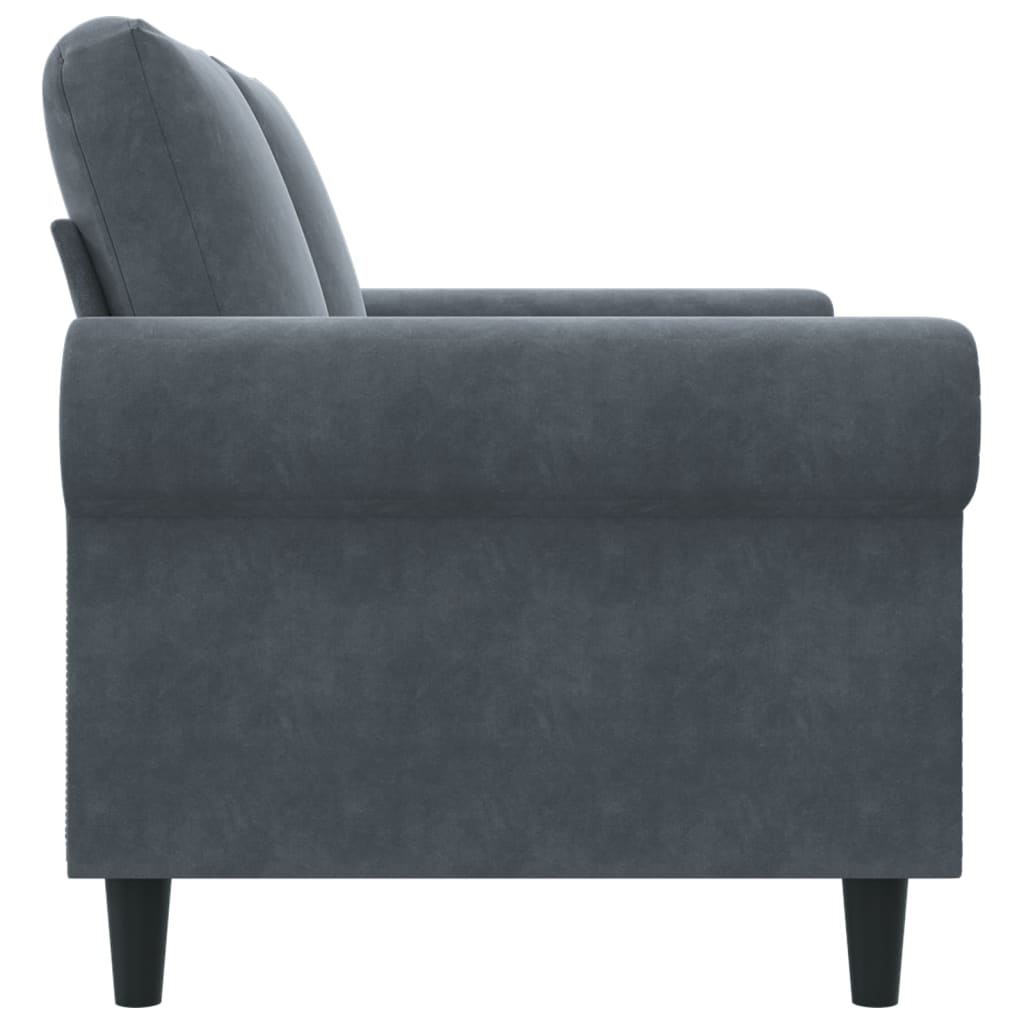 vidaXL 2-Seater Sofa Dark Grey 120 cm Velvet