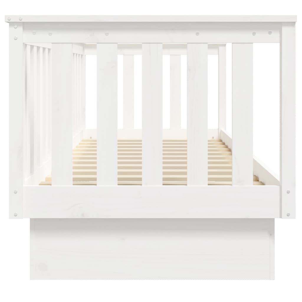 vidaXL Day Bed without Mattress White 90x190 cm Single Solid Wood Pine