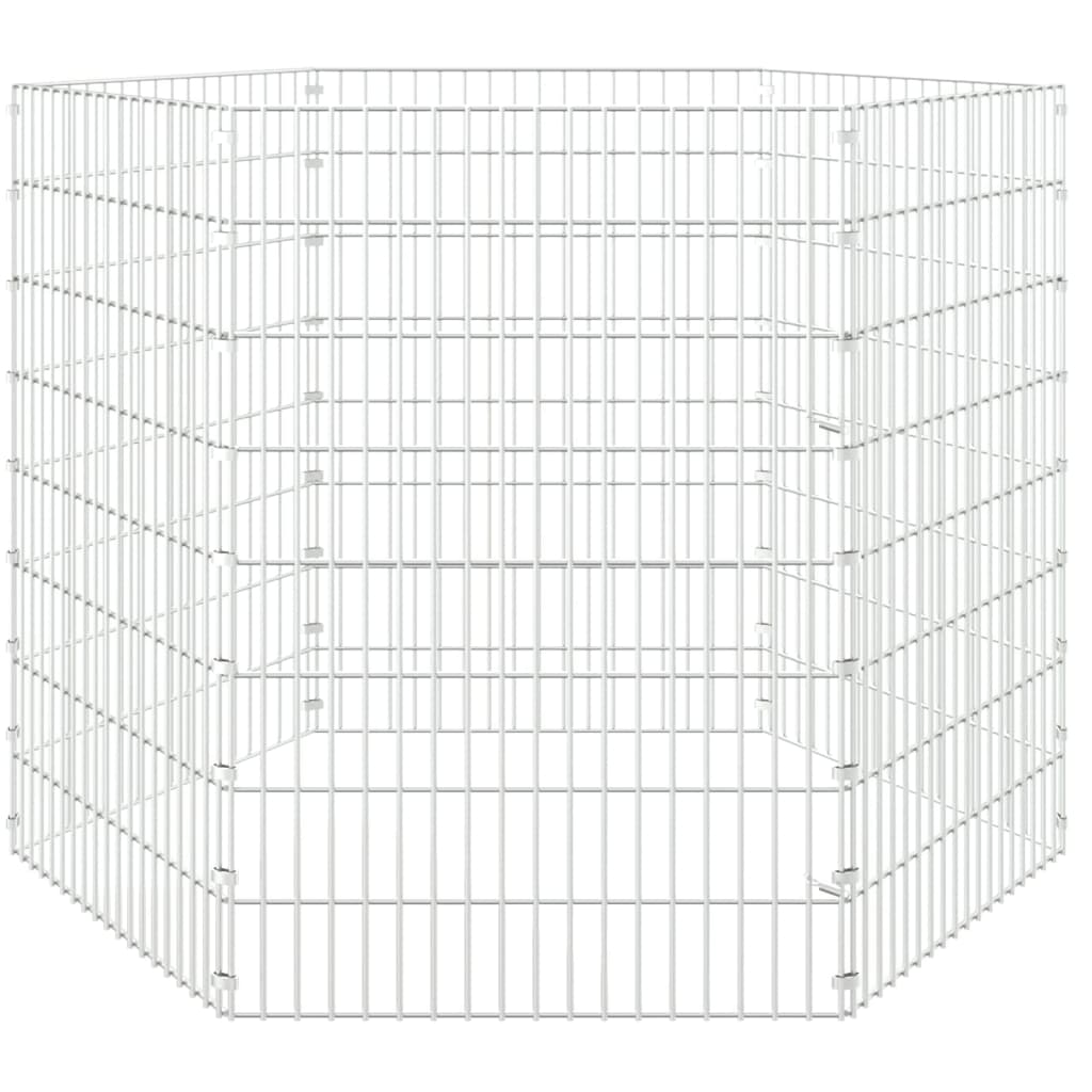 vidaXL Free Range Animal Enclosure 6-Panel 54x80 cm Galvanised Iron