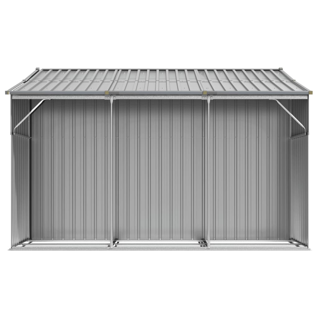 vidaXL Garden Shed Grey 277x279x179 cm Galvanised Steel