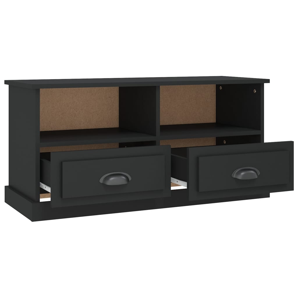 vidaXL TV Cabinet Black 93x35.5x45 cm Engineered Wood