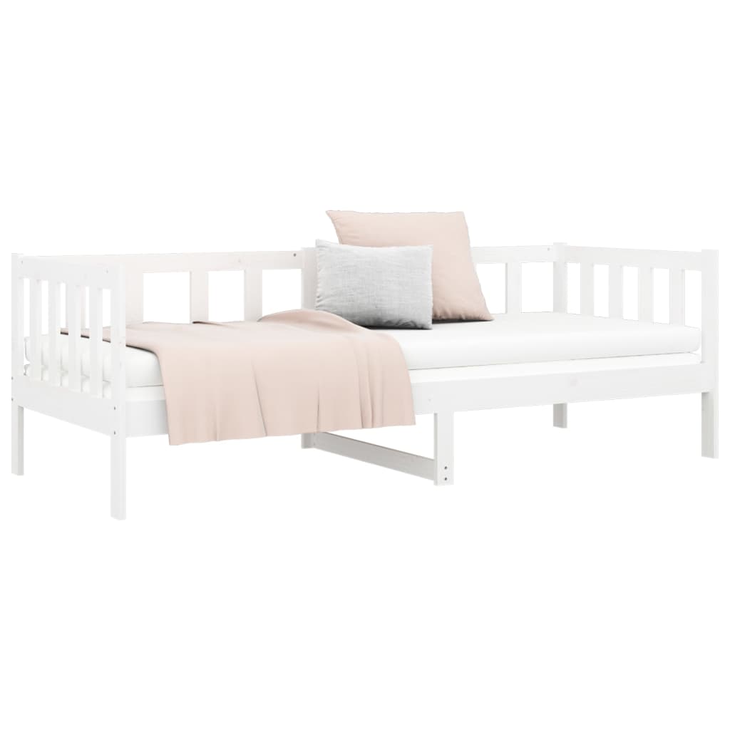 vidaXL Day Bed without Mattress White 90x190 cm Single Solid Wood Pine