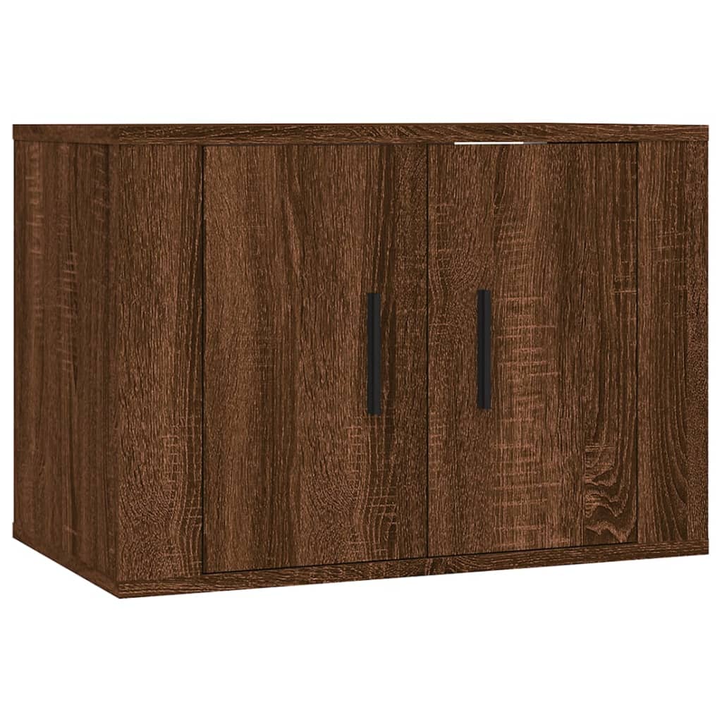 vidaXL 4 Piece TV Cabinet Set Brown Oak Engineered Wood