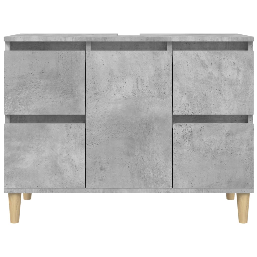 vidaXL Sink Cabinet Concrete Grey 80x33x60 cm Engineered Wood