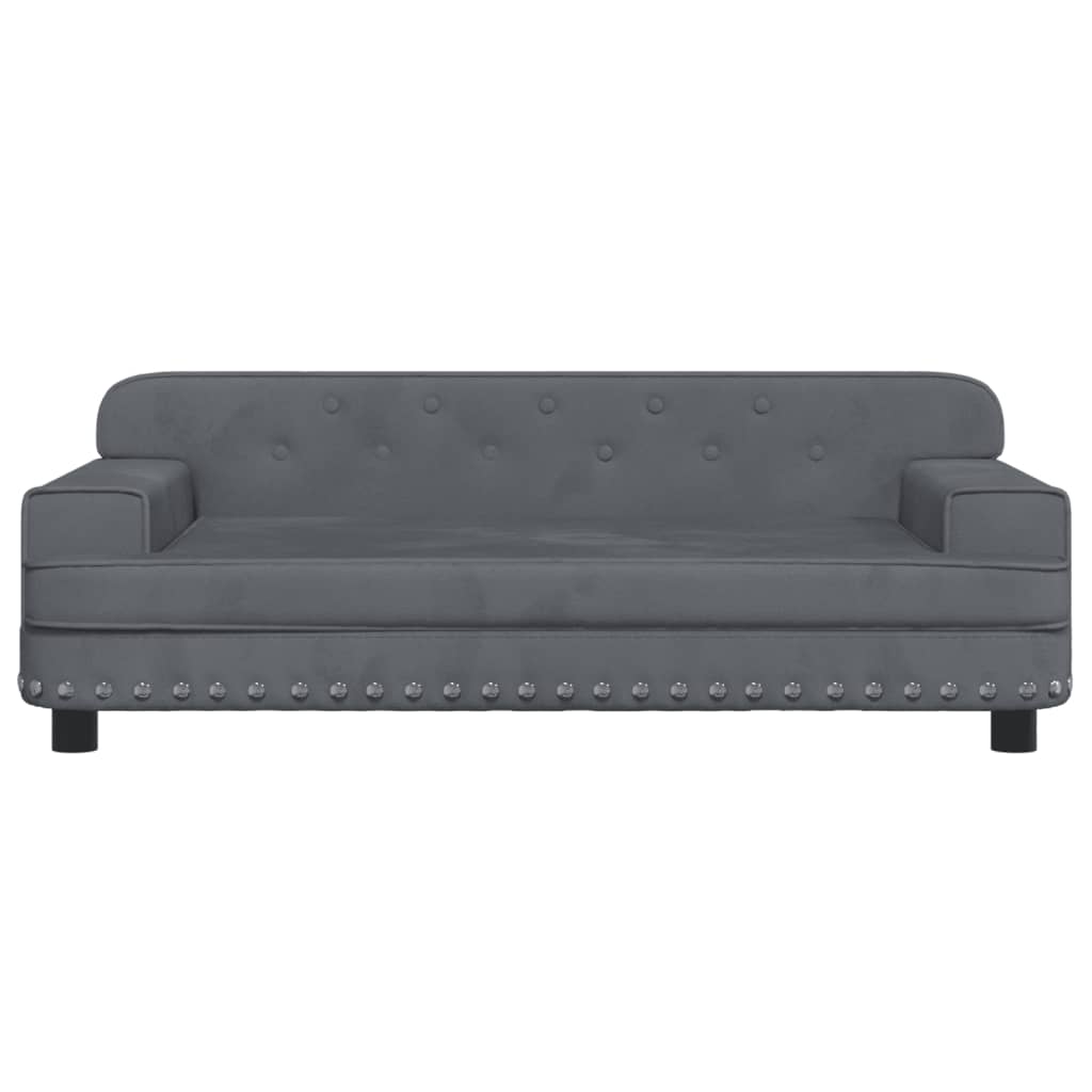 vidaXL Dog Bed Dark Grey 90x53x30 cm Velvet