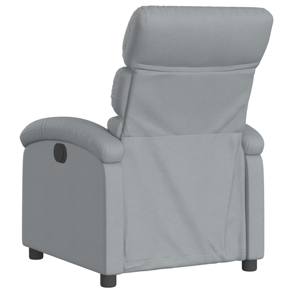 vidaXL Massage Recliner Chair Light Grey Fabric