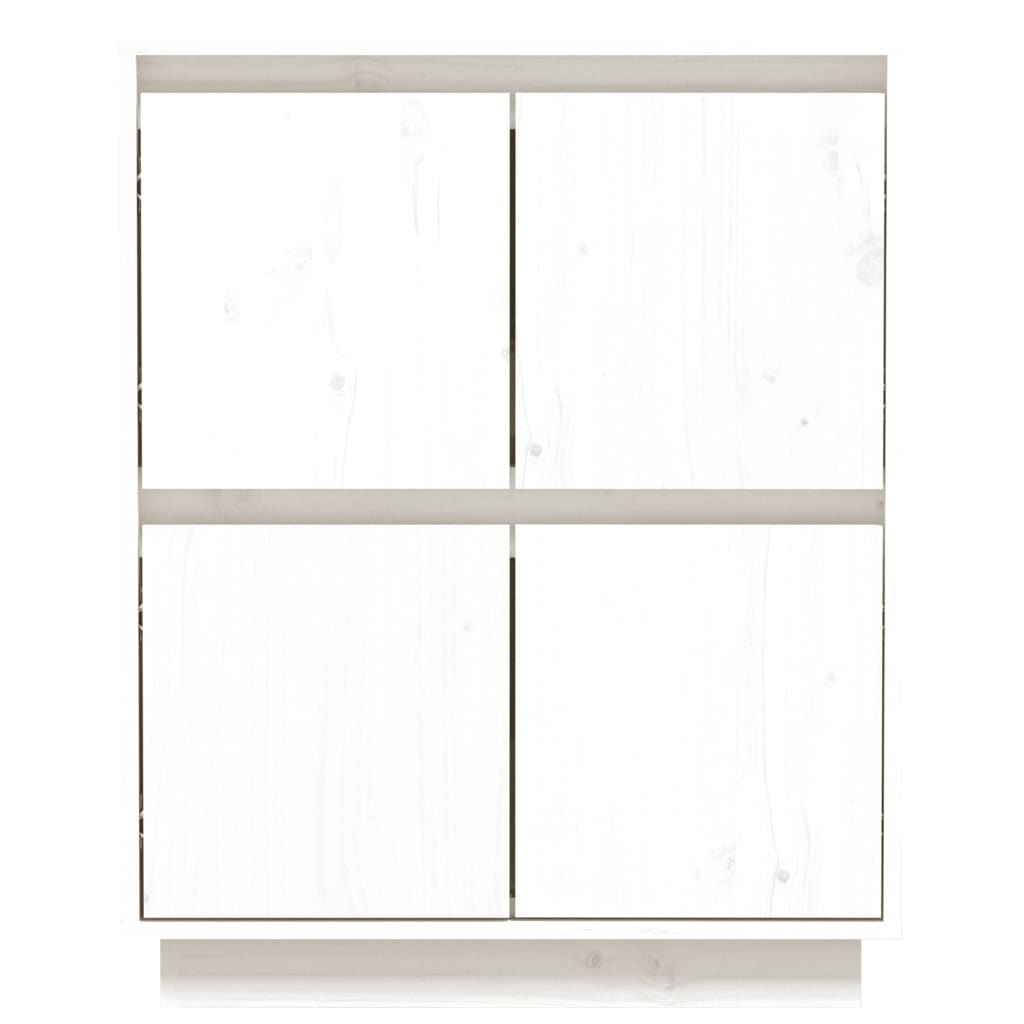 vidaXL Sideboard White 60x34x75 cm Solid Wood Pine