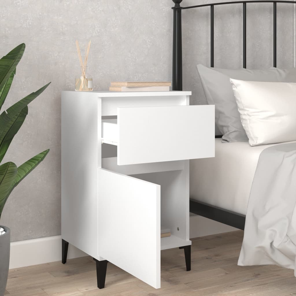 vidaXL Bedside Cabinets 2 pcs White 40x35x70 cm