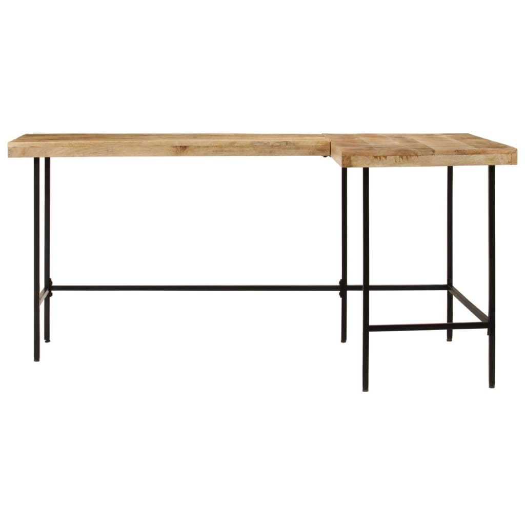 vidaXL Desk 165x110x77 cm Solid Wood Mango and Iron