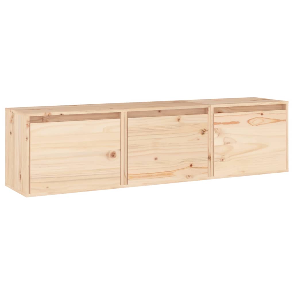 vidaXL TV Cabinets 3 pcs Solid Wood Pine