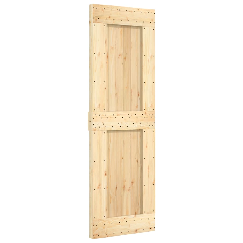 vidaXL Sliding Door with Hardware Set 70x210 cm Solid Wood Pine