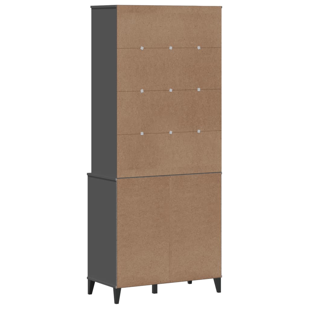 vidaXL Highboard VIKEN Anthracite Grey 80x40x190 cm Solid Wood Pine