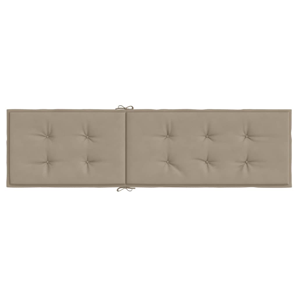 vidaXL Deck Chair Cushion Taupe (75+105)x50x4 cm