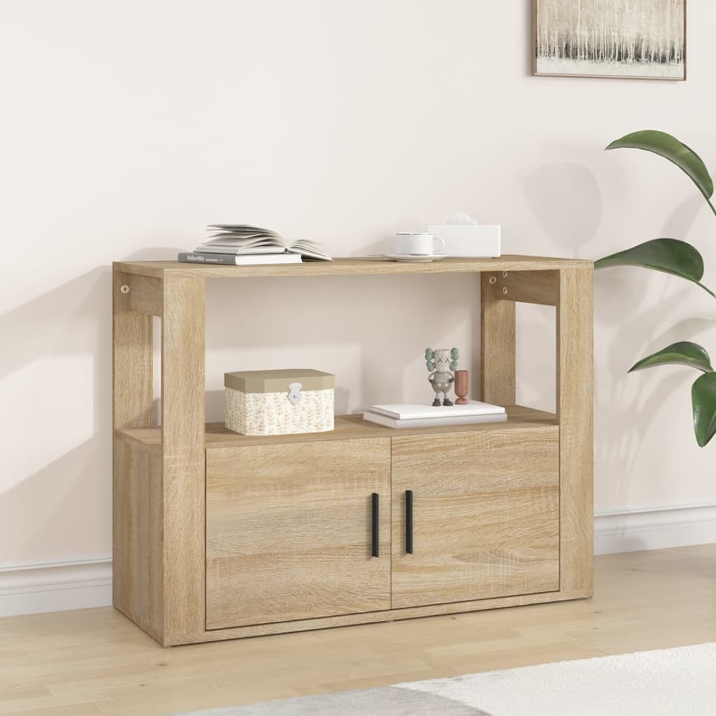 vidaXL Sideboard Sonoma Oak 80x30x60 cm Engineered Wood