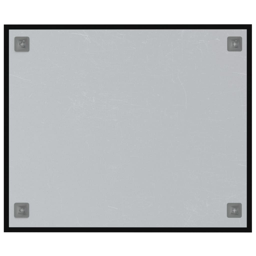 vidaXL Wall-mounted Magnetic Board Black 60x50 cm Tempered Glass