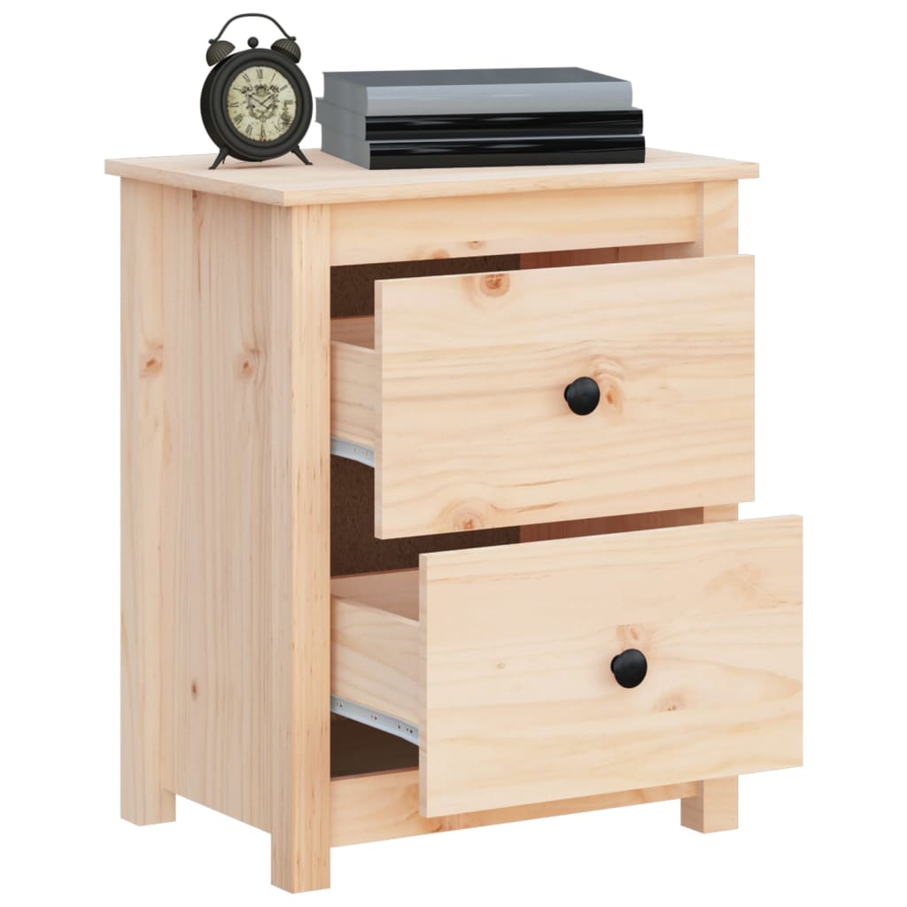 vidaXL Bedside Cabinet 50x35x61.5 cm Solid Wood Pine