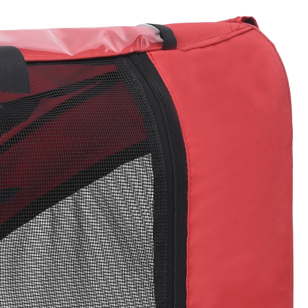 vidaXL Pet Bike Trailer Red and Black