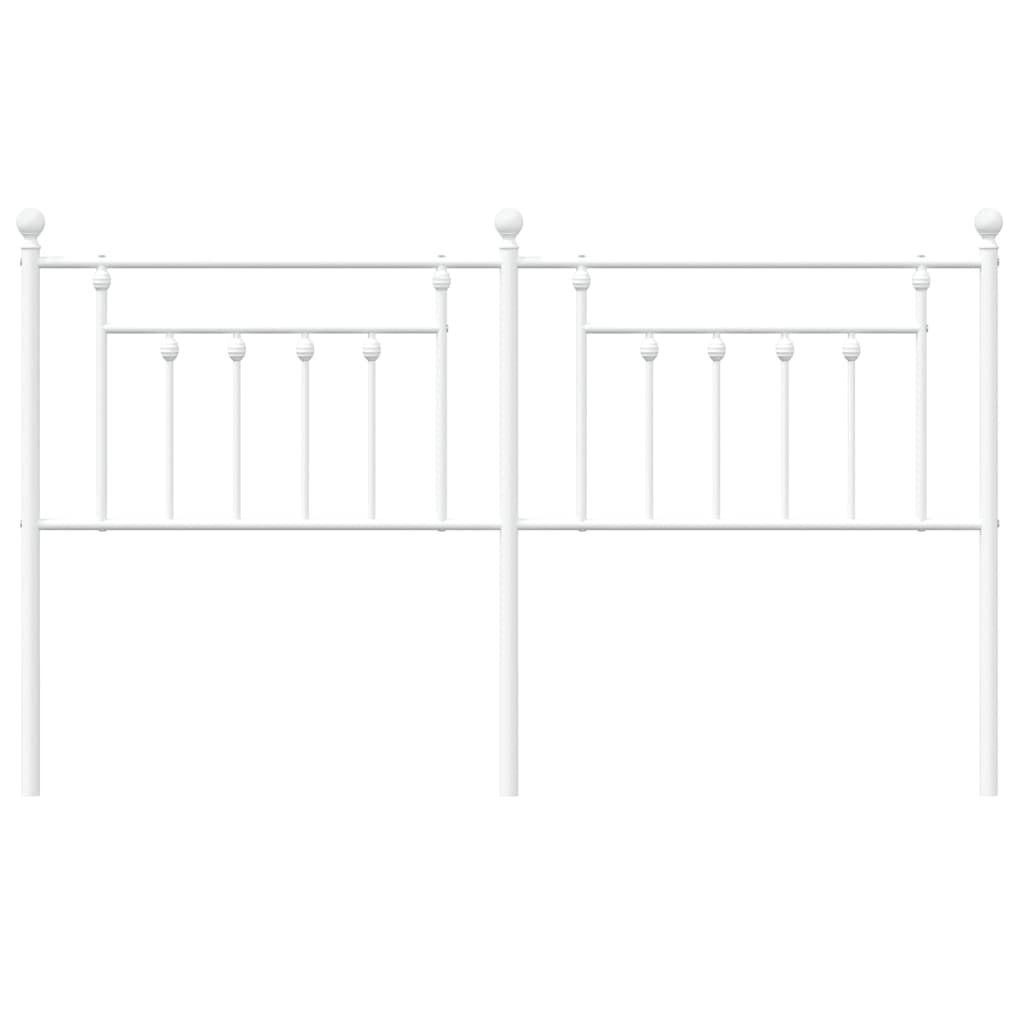 vidaXL Metal Headboard White 180 cm