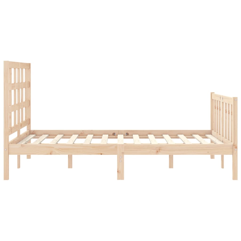 vidaXL Bed Frame without Mattress Double Solid Wood Pine