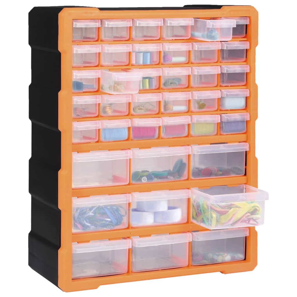 vidaXL Multi-drawer Organiser with 39 Drawers 38x16x47 cm